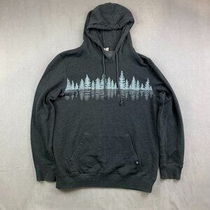 Tentree Men Sweater Large Gray Juniper Reflection Hoodie Pullover Organic Cotton